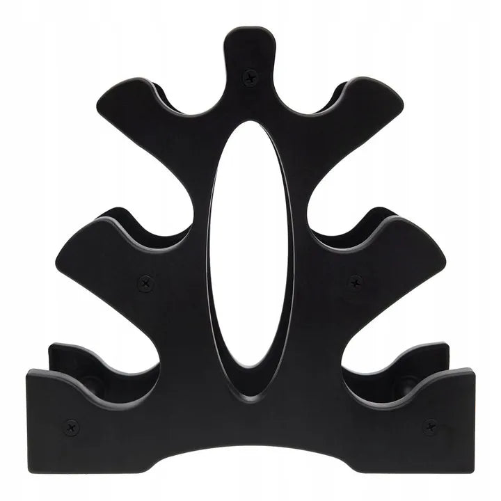 DrFit 6 vnt. hantelių rinkinys su stovu, 12 kg, spalvoti, kardio, fitnesui, pilatesui