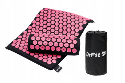 DrFit akupresūros kilimėlis su pagalve, rožinės spalvos, 75 cm