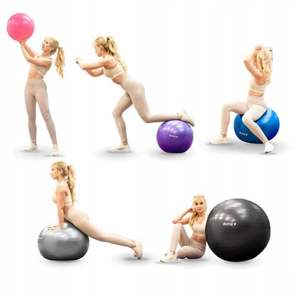 DrFit gimnastikos kamuolys fitnesui, pilatesui ir jogai, 75 cm, su pompa