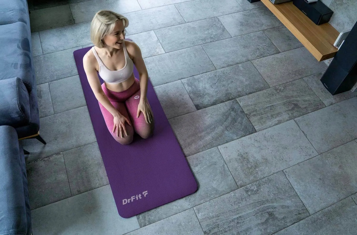 DrFit mankštos kilimėlis 180x60x1 cm joga / pilates
