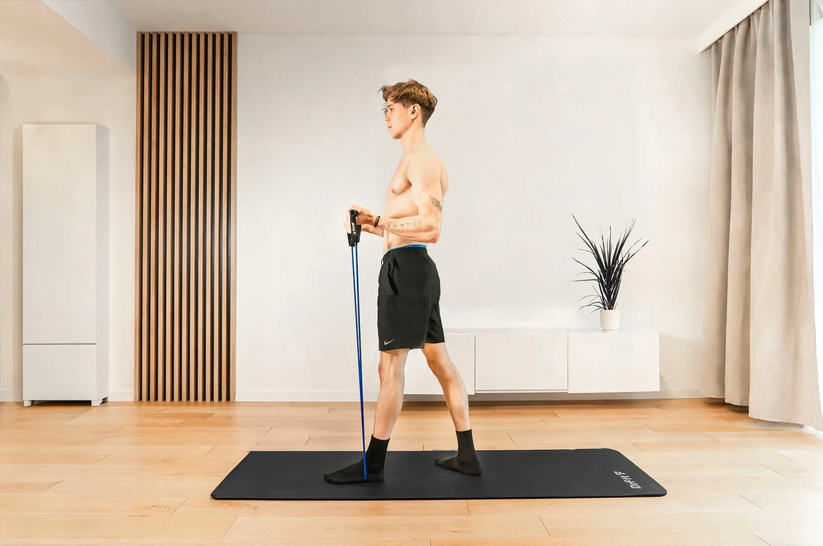 DrFit patvari pasipriešinimo guma su rankenomis, mėlyna, 135 cm, 11 kg