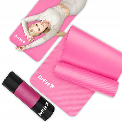 DrFit storo 1 cm gimnastikos ir jogos kilimėlis, rožinis