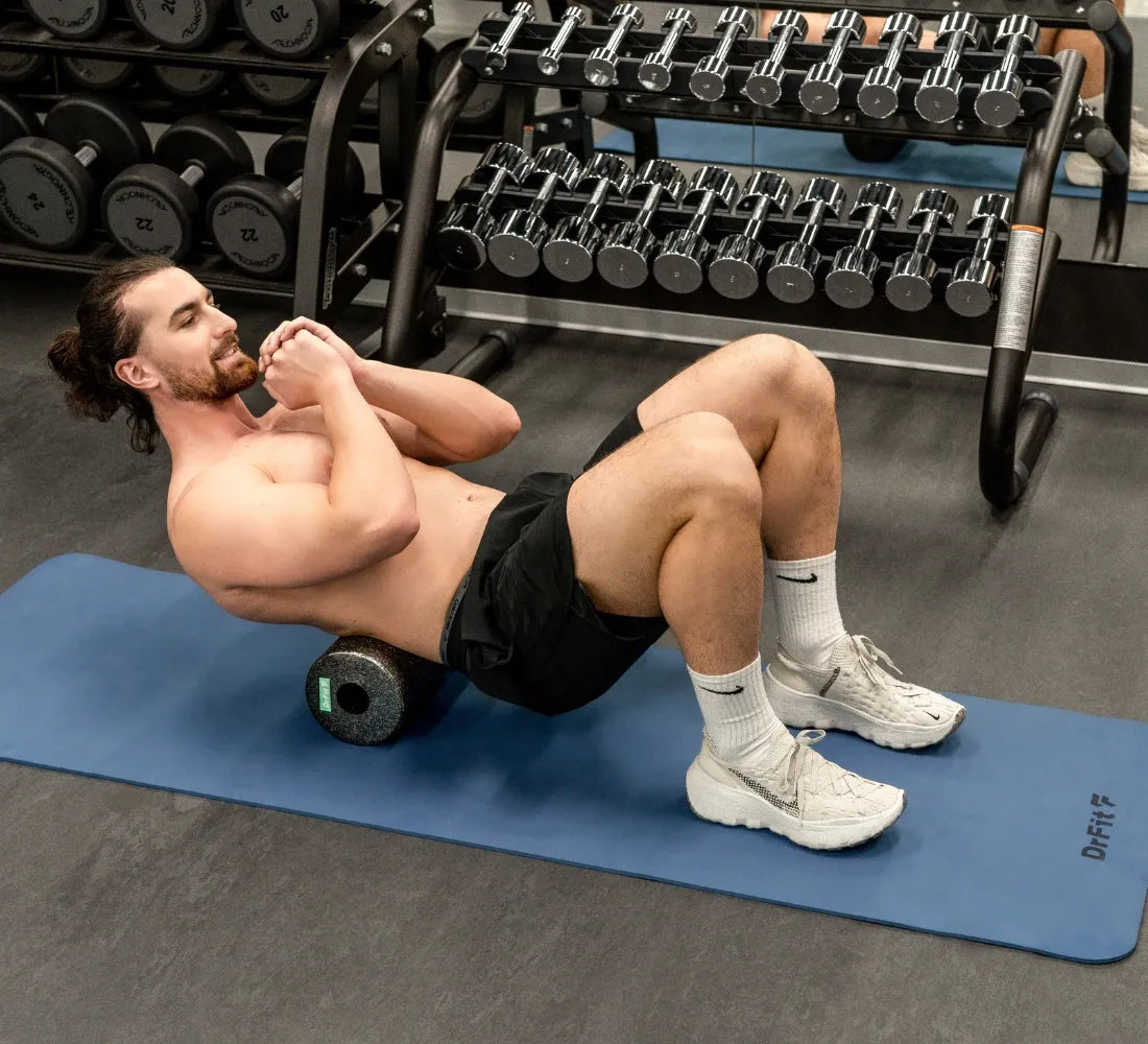 DrFit TPE jogos ir fitneso kilimėlis su dėklu, patvarus
