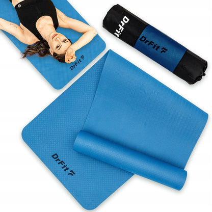 DrFit TPE jogos ir fitneso kilimėlis su dėklu, patvarus