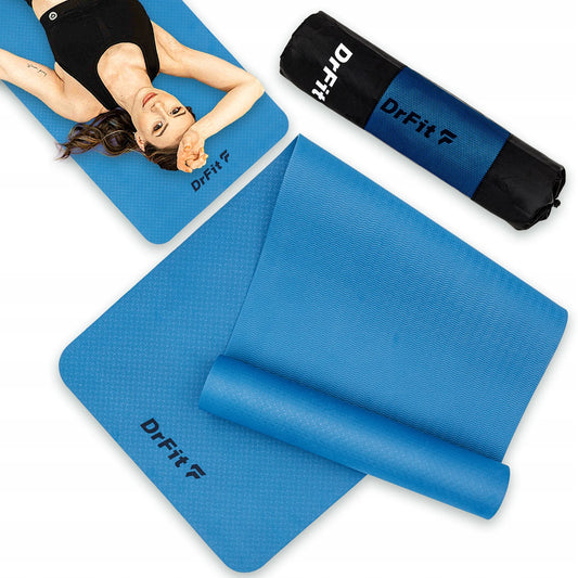 DrFit TPE jogos ir fitneso kilimėlis su dėklu, patvarus