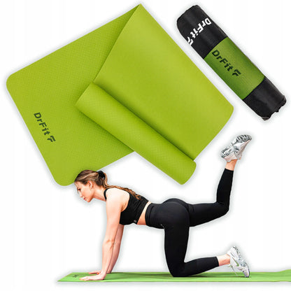 DrFit TPE mankštos kilimėlis su dėklu jogai, fitnesui ir pilatesui