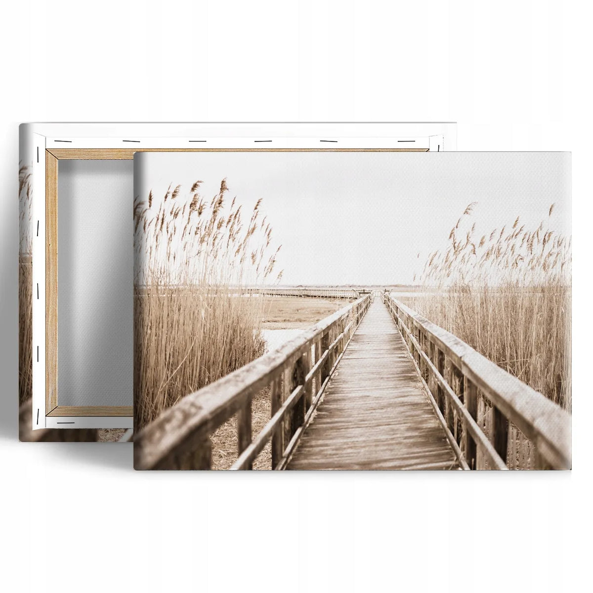 Drobės paveikslas 120 × 80 cm, paplūdimys ir žolė, boho stilius, C072