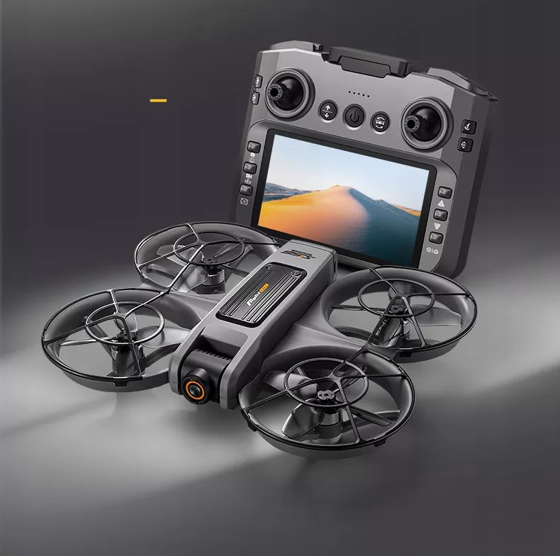Dron S156+ su LCD valdikliu, 2 kameromis, bešepetėliniu varikliu, 145g, WIFI, 3 x baterijos