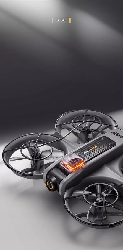 Dron S156+ su LCD valdikliu, 2 kameromis, bešepetėliniu varikliu, 145g, WIFI, 3 x baterijos