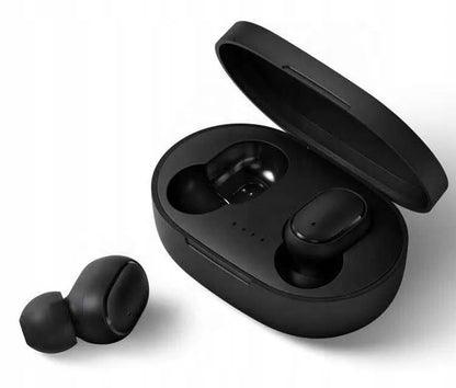 DSJ Airdots EarBuds belaidės ausinės su įkrovimo dėklu, juodos