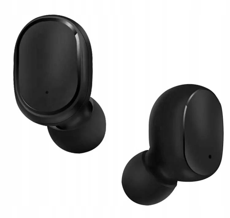 DSJ Airdots EarBuds belaidės ausinės su įkrovimo dėklu, juodos