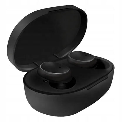 DSJ Airdots EarBuds belaidės ausinės su įkrovimo dėklu, juodos