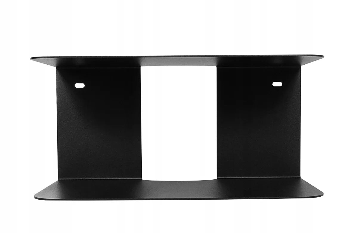 DVIGUBA PAKABINAMA LENTYNA LOFT JUODA METALINĖ 35 CM TVIRTA MARŠRUTIZATORIUI DEKODERIUI P4