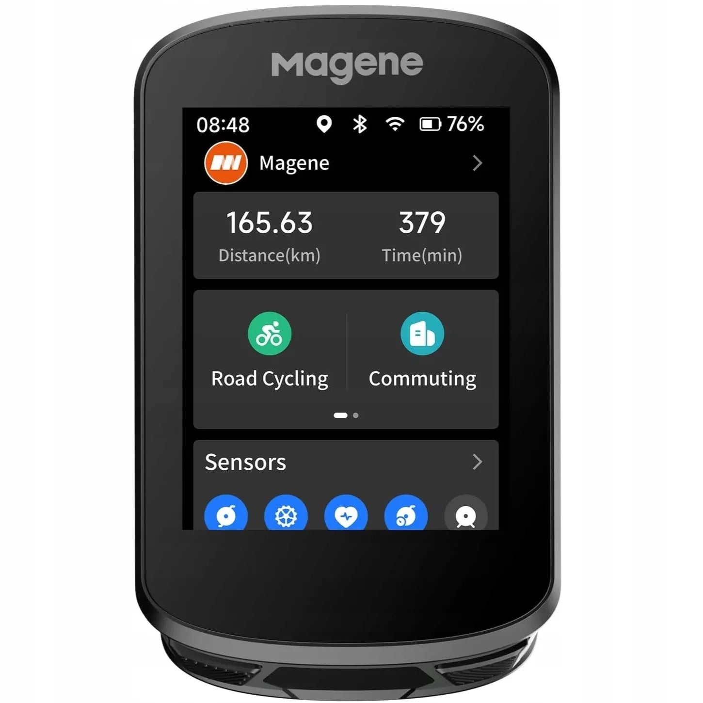 Dviračio kompiuteris GPS „Magene C506“ su „Wi-Fi“, „Bluetooth 5.0“, ANT+