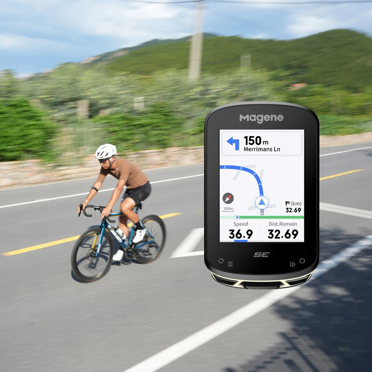 Dviračio kompiuteris GPS „WiFi Bluetooth 5.0 ANT+ MAGENE C506 SE“