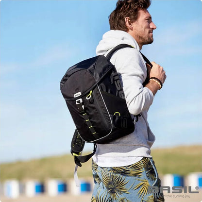 Dviračio krepšys kuprinė Basil Miles Daypack 17L vienpusis krepšys juodas