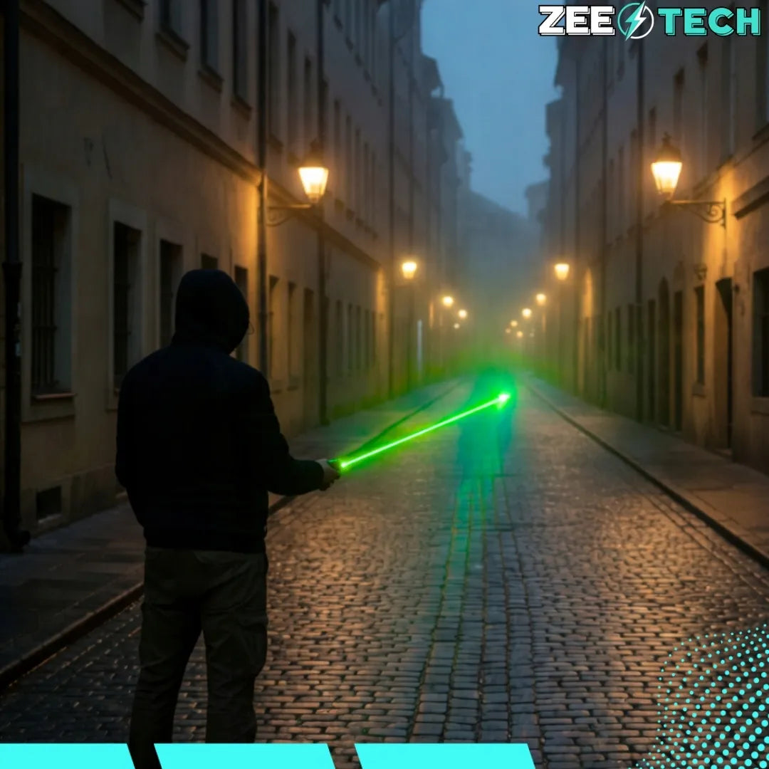 Galingas žalias lazeris su USB-C įkrovimu (iki 200 m)