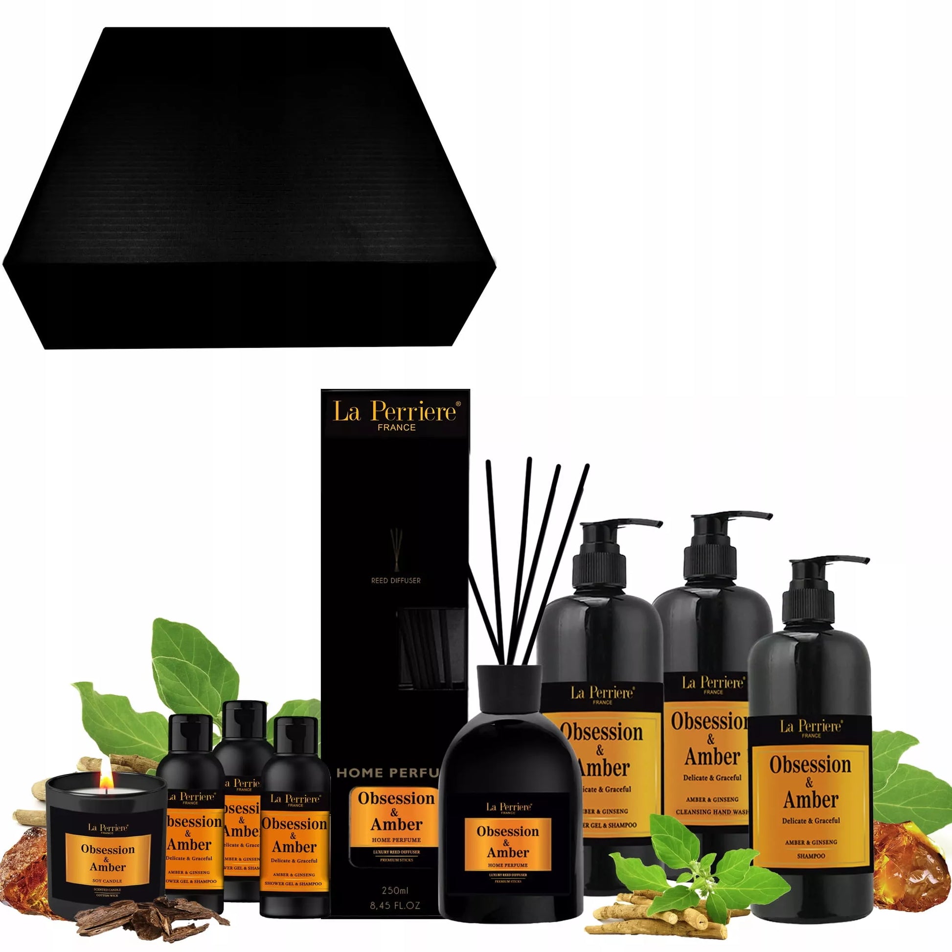 KOSMETIKOS RINKINYS DOVANA KREPŠELIS + AROMATAS + ŽVAKĖ DIFUZORIUS ŽELĖ ŠAMPŪNAS