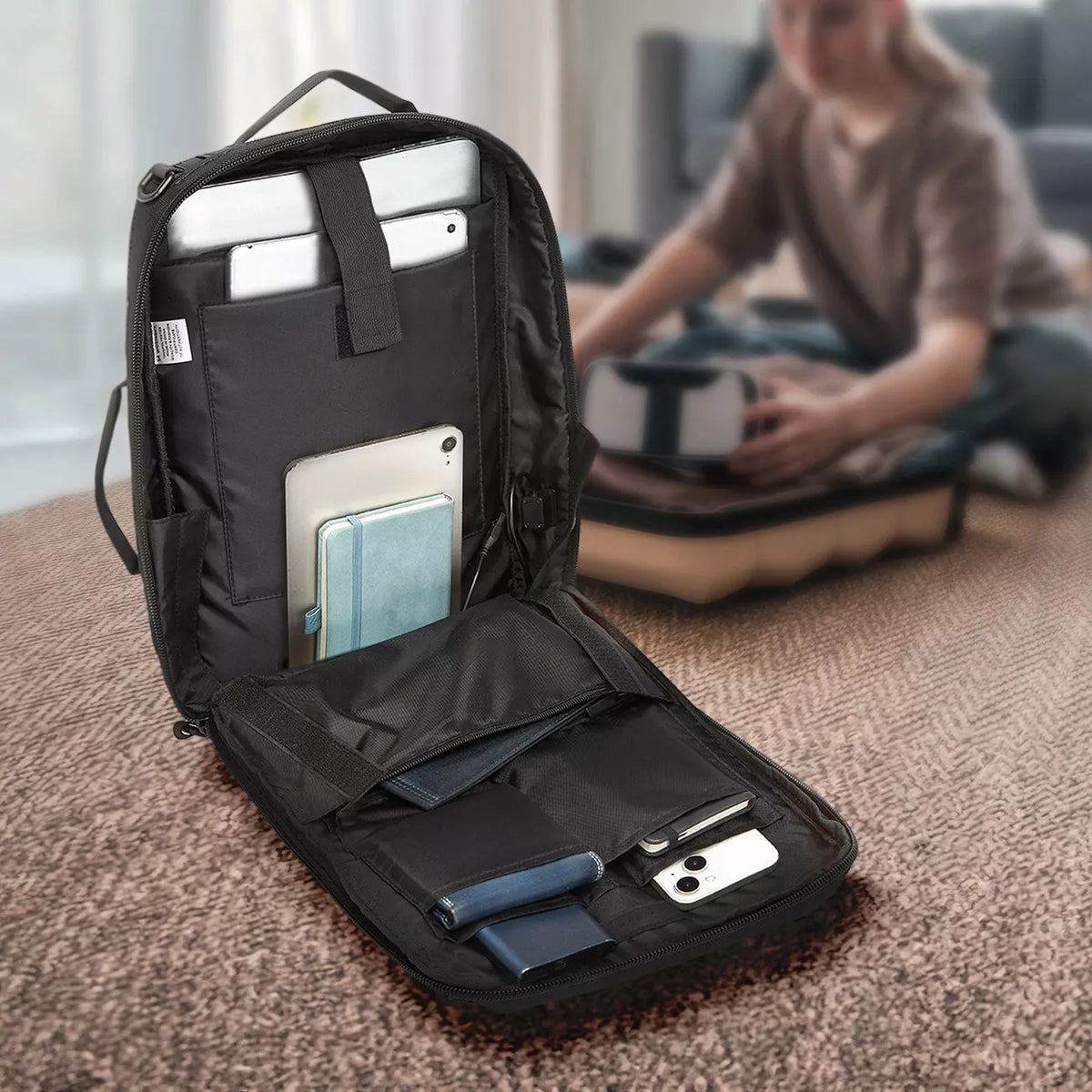 Nešiojamo kompiuterio krepšys 15,6'' DELL HP LENOVO su dirželiu ir organizatoriumi