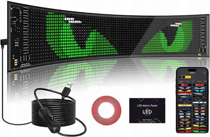 LED lenta TIR 38x10 automobilinė žinutė su programėle ir gestų signalizacijos funkcija