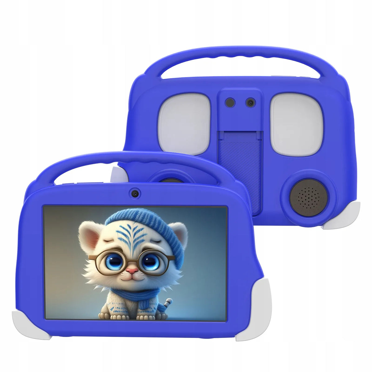 8 colių planšetinis kompiuteris 4G LTE 4/64 GB WiFi SIM GPS HD ANDROID MĖLYNAS EDUKACINIS DĖKLAS