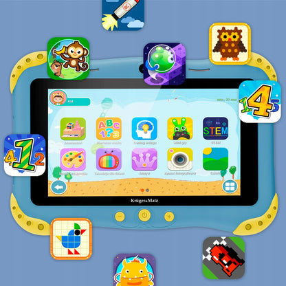 Edukacinis planšetinis kompiuteris vaikams Kruger&Matz 7" FUN 708 3/32GB WiFi Android 13