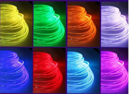 EL Wire LED RGB USB šviesolaidinis automobilio salono apšvietimas, 4 m