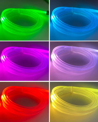 EL Wire LED RGB USB šviesolaidinis automobilio salono apšvietimas, 4 m