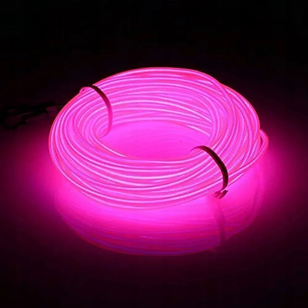 EL Wire LED RGB USB šviesolaidinis automobilio salono apšvietimas, 4 m