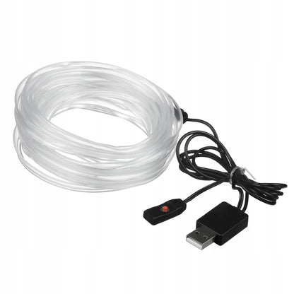 EL Wire LED RGB USB šviesolaidinis automobilio salono apšvietimas, 4 m