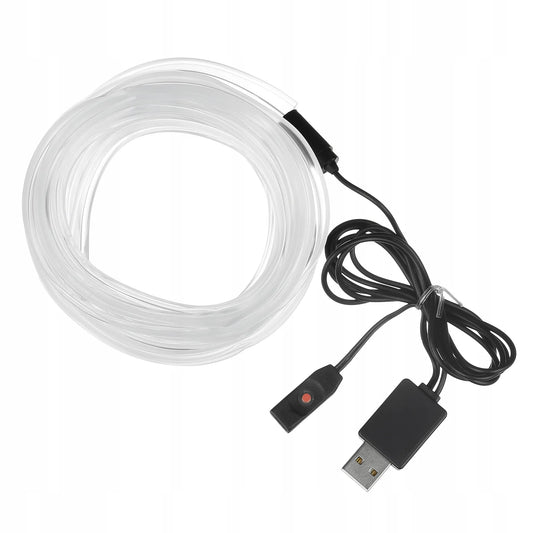 EL Wire LED RGB USB šviesolaidinis automobilio salono apšvietimas, 4 m