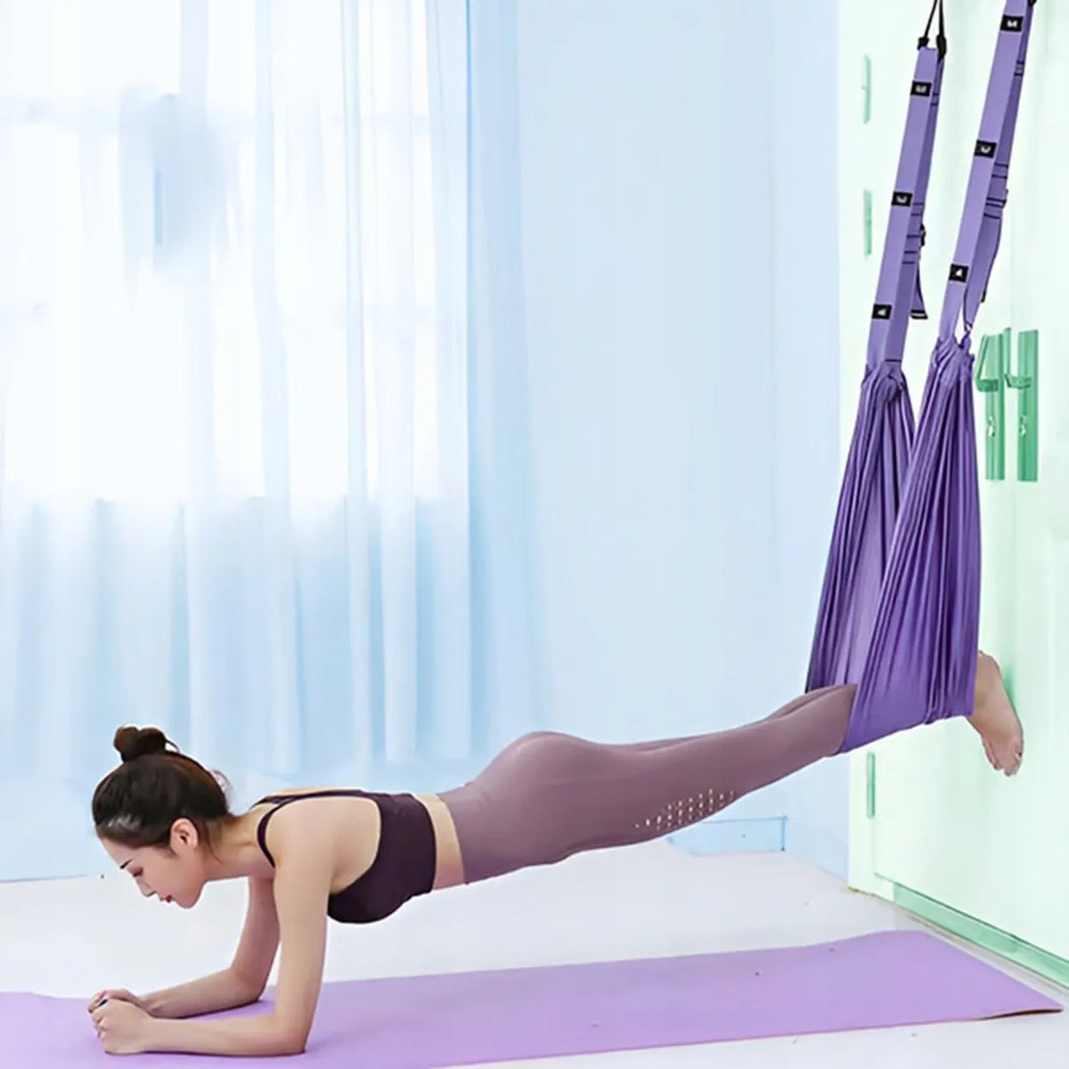 Elastingas hamakas oro jogai, jogai, pilatesui ir gimnastikai
