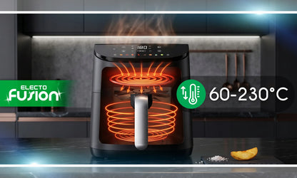 Electo CRUNCHIE orkaitė su karšto oro cirkuliacija 5 l, 1500 W, 8 programos, juoda