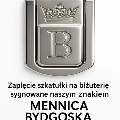 Elegantiška papuošalų dėžutė Mennica Bydgoska, balta organizatorė