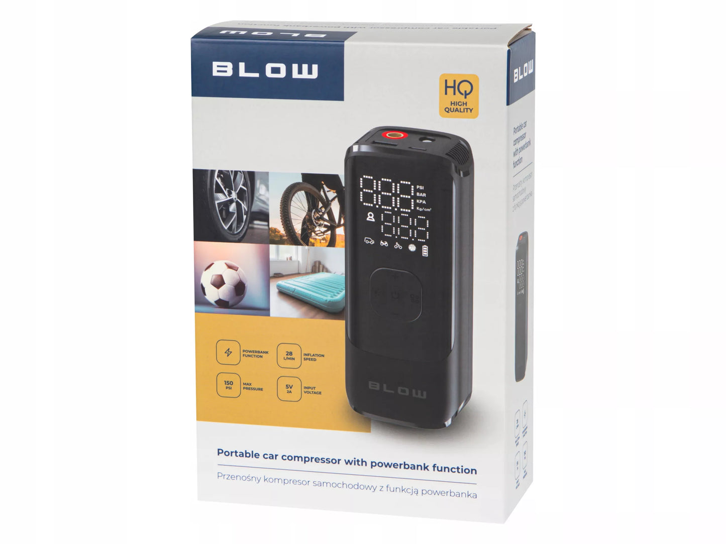 Elektrinė dviračio pompa, automobilinis kompresorius, oro pūstuvas 8000mAh