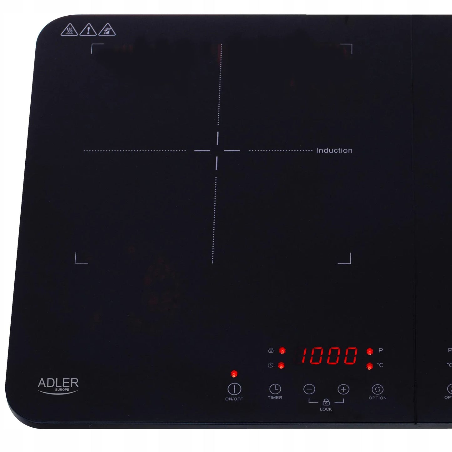 Elektrinė indukcinė kaitlentė su dviem degikliais Adler AD 6516, 3500 W, laikmatis