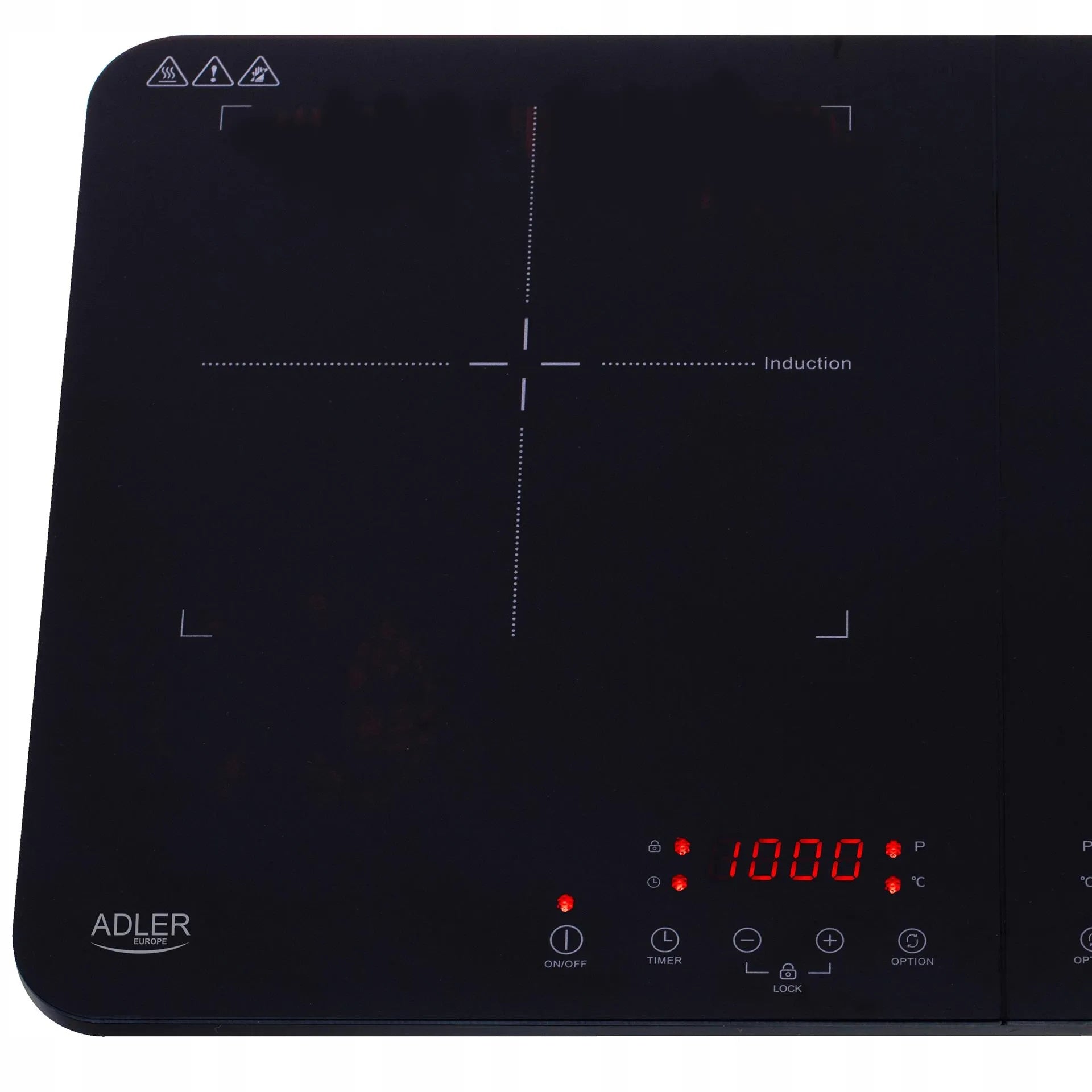 Elektrinė indukcinė kaitlentė su dviem degikliais Adler AD 6516, 3500 W, laikmatis