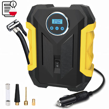 Elektrinė pompa automobiliui, kompresorius padangoms 12V LCD LED