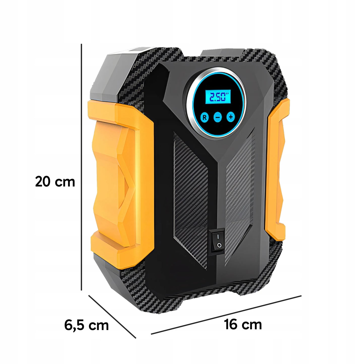 Elektrinė pompa automobiliui, kompresorius padangoms 12V LCD LED