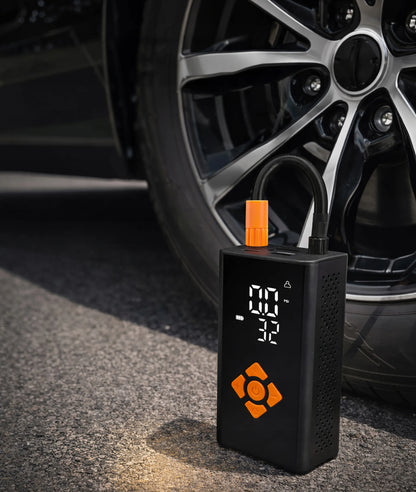 Elektrinis kompresorius BLOW 60W, 5000 mAh – nešiojama pompa automobiliui ir dviračiui