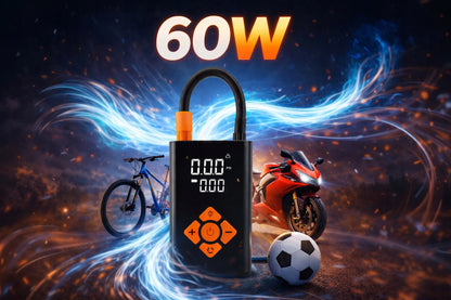 Elektrinis kompresorius BLOW 60W, 5000 mAh – nešiojama pompa automobiliui ir dviračiui