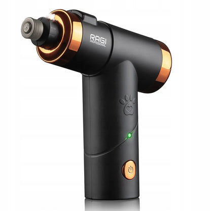 Elektrinis nagų dildiklis šunims ir katėms Ragi, belaidis su LED apšvietimu ir 3 galvutėmis