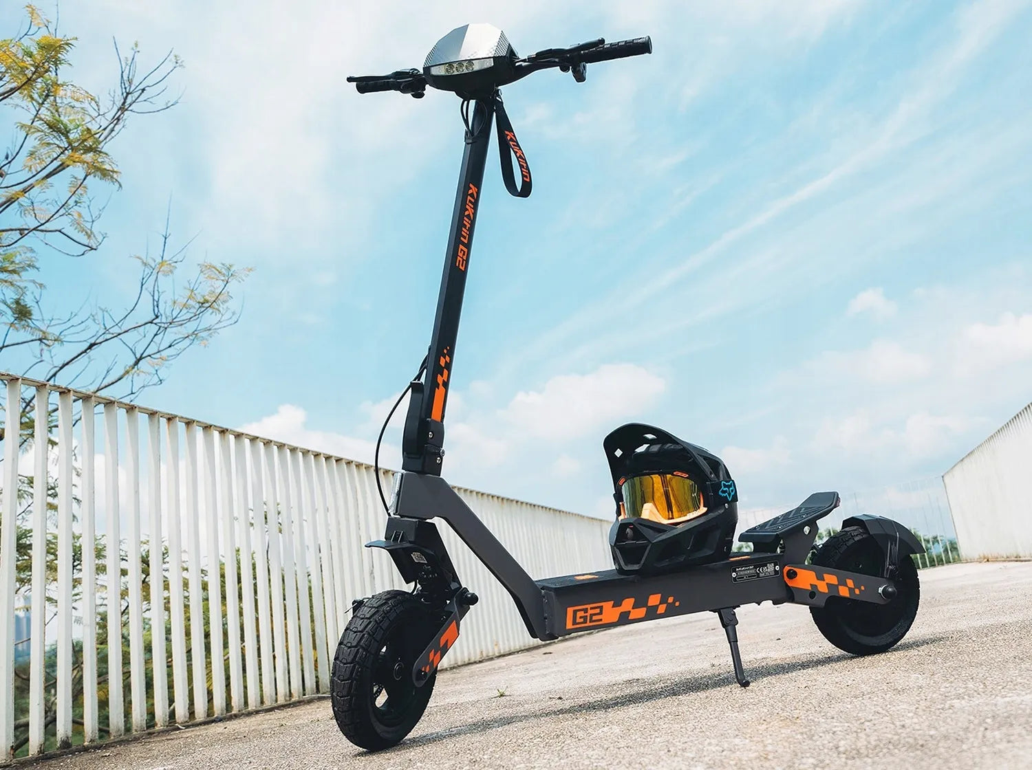 Elektrinis paspirtukas Kukirin G2 48V 15.6Ah 1200W 45 km/h visureigis + dovana
