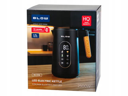 Elektrinis virdulys BLOW, juodas, 2500W, 1,7l, belaidis, temperatūros reguliavimas