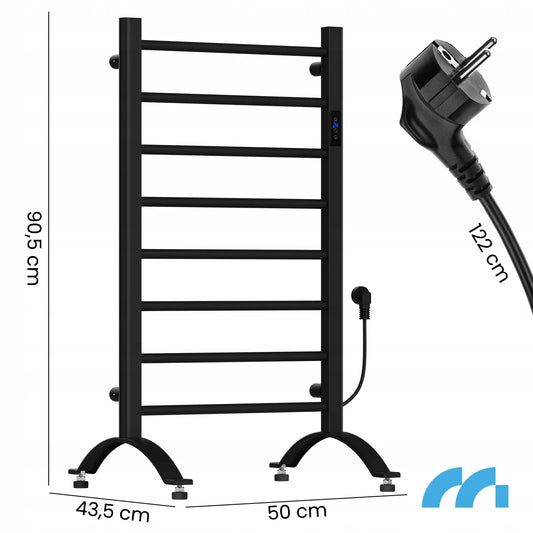 Elektrinis vonios radiatorius Maltec, 200W, su termostatu, kopėtėlių tipo, sieninis arba pastatomas