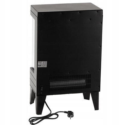 Elektrinis židinys Adler, pastatomas, su šildymo funkcija, 2000 W, juodas