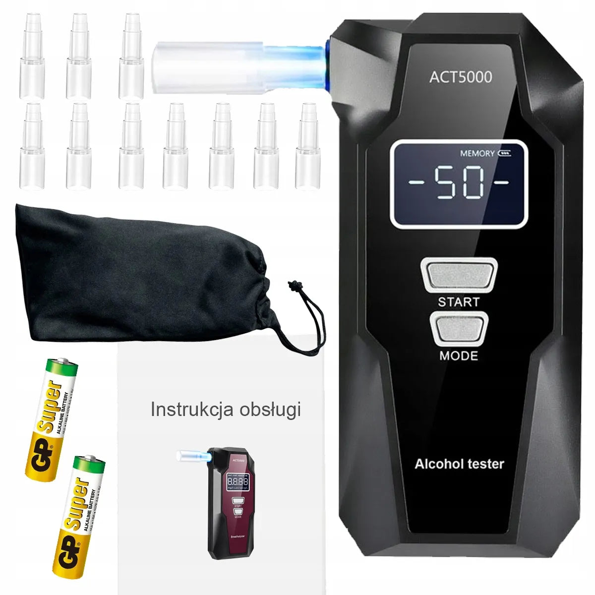 Elektrocheminis alkotesteris DIAWAY + antgaliai, kalibravimas, profesionalus, tikslus, policijos klasės