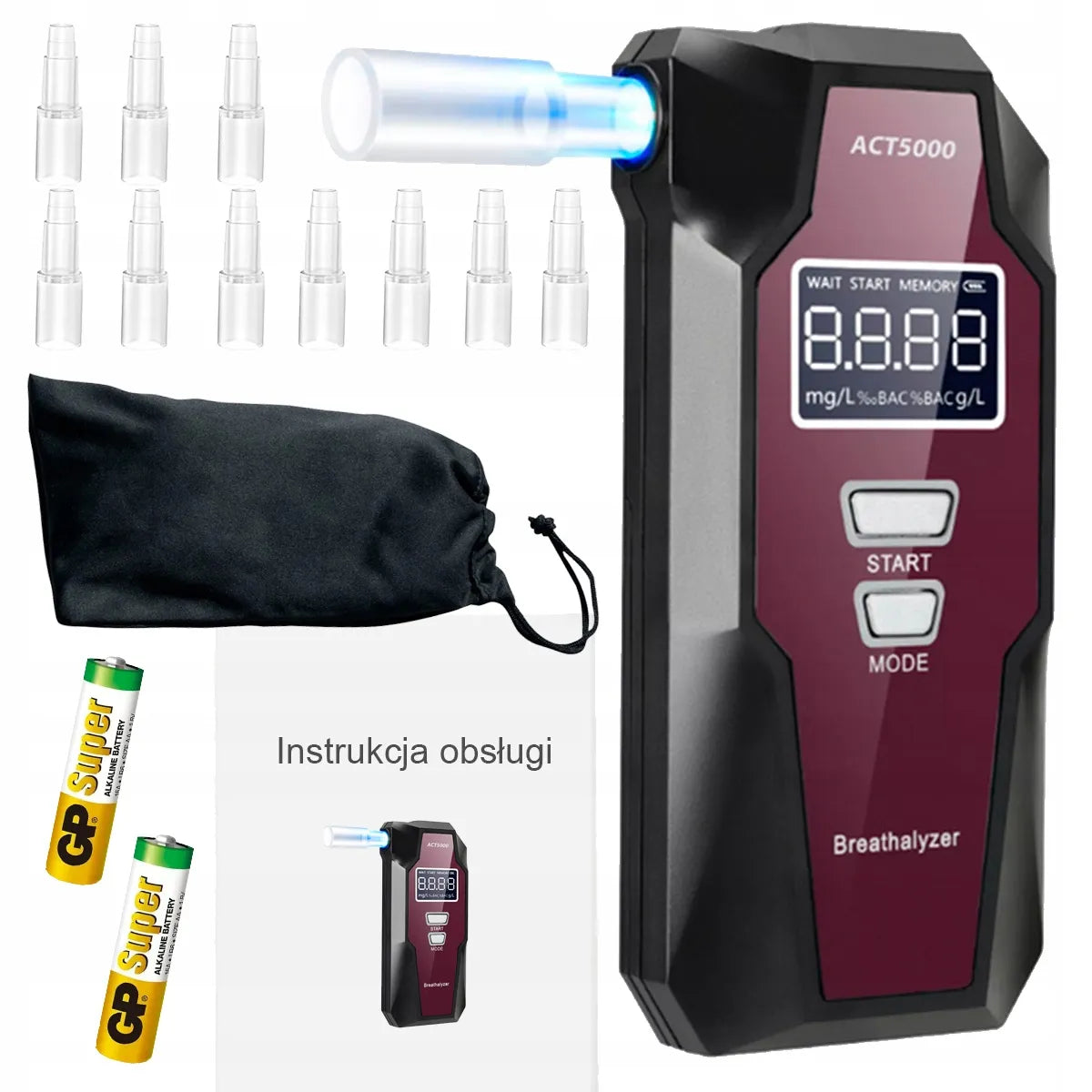 Elektrocheminis alkotesteris DIAWAY + antgaliai, kalibravimas, profesionalus, tikslus, policijos klasės