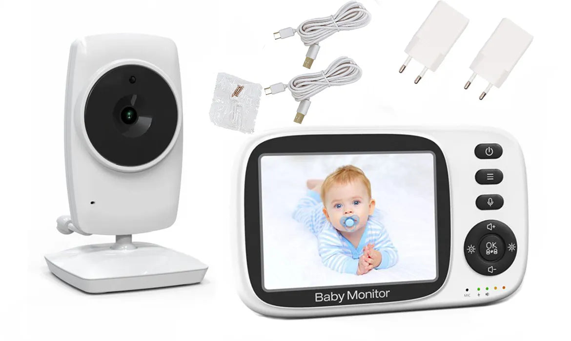 Elektroninė auklė Sone su kamera ir 3,2" monitoriumi, VOX režimas, naktinis matymas
