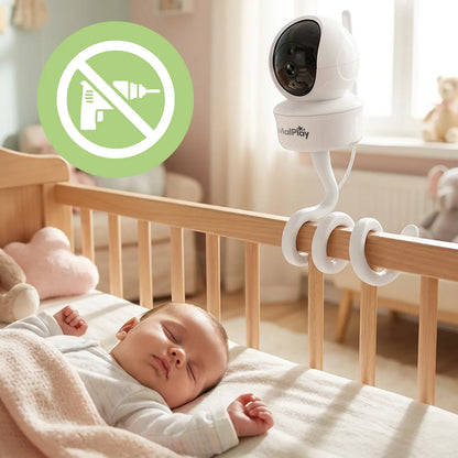 Elektroninė auklė su kamera ir 5 colių HD monitoriumi, VOX režimas, naktinis matymas